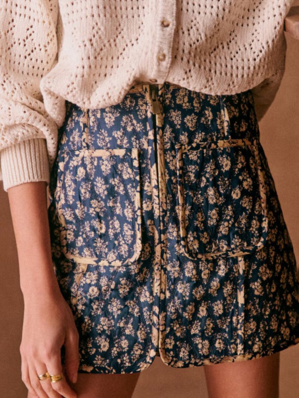Sezane Foxy Skirt  Cara Mix print
